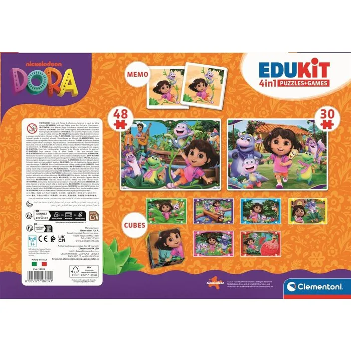 Clementoni CLE8005125182091 Edukit 4 en 1 Dora Clementoni CLE8005125182091 Edukit 4 en 1 Dora