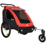 Burley Honey Bee Remolque para bicicleta y silla de paseo convertible 2 plazas, capacidad de carga 45 kg, ruedas 20", plegable