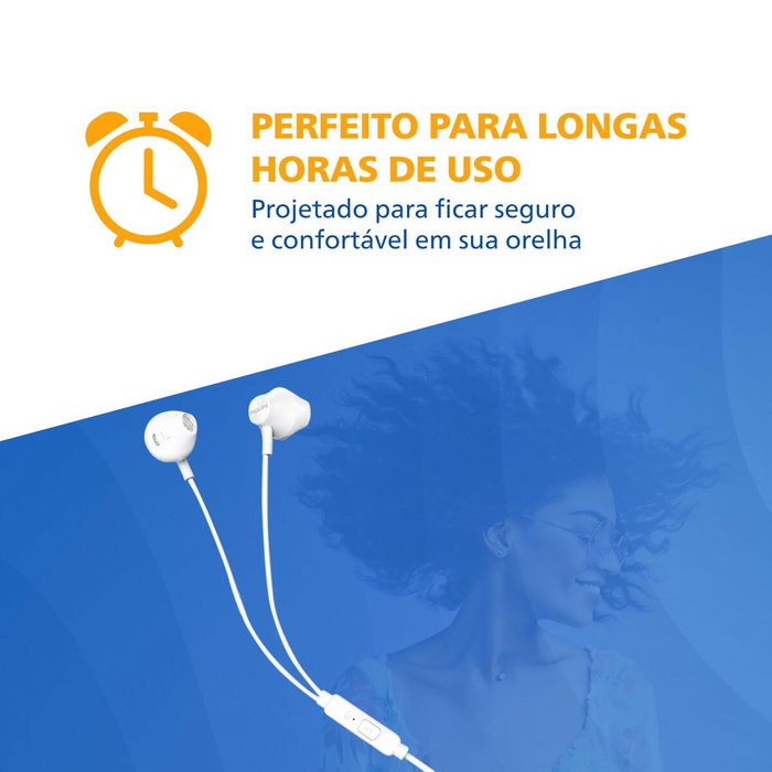 Philips TAUE101 Auriculares Intrauditivos con Micrófono - Blanco Philips TAUE101 Auriculares Intrauditivos con Micrófono - Blanco