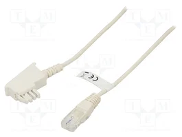 GOOBAY Cable telefónico con conectores RJ45 y TAE F, 30m, blanco