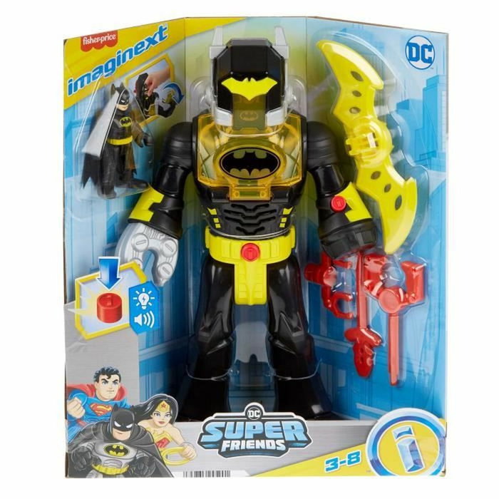Imaginext Batman DC Super Friends con robot exoesqueleto de 30,5 cm con luces y sonidos Imaginext Batman DC Super Friends con robot exoesqueleto de 30,5 cm con luces y sonidos
