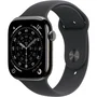 Apple Watch Series 11 Titan Schiefer Cellular 42mm (Sportarmband schwarz) S/M