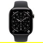Apple Watch S11 Titan Schiefer Cellular 42mm (Sportarmband schwarz) S/M Reloj Inteligente