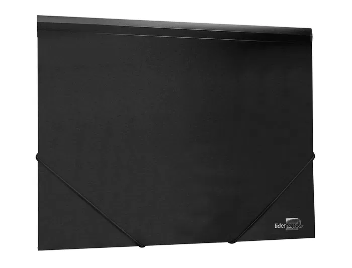 Liderpapel Carpeta Tres Solapas Polipropileno DIN A4 Color Negro Opaco