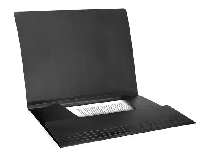 Liderpapel Carpeta Tres Solapas Polipropileno DIN A4 Color Negro Opaco
