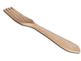 Baja Menaje Tenedor de Madera 22 cm