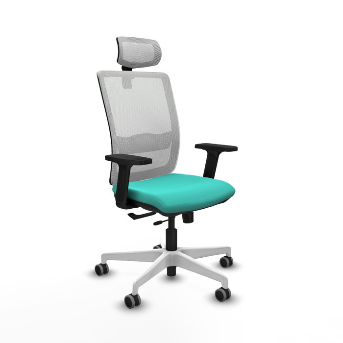 PIQUERAS Y CRESPO Silla de oficina Haches Turquesa y Blanco PIQUERAS Y CRESPO Silla de oficina Haches Turquesa y Blanco