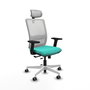 PIQUERAS Y CRESPO Silla de oficina Haches Turquesa y Blanco