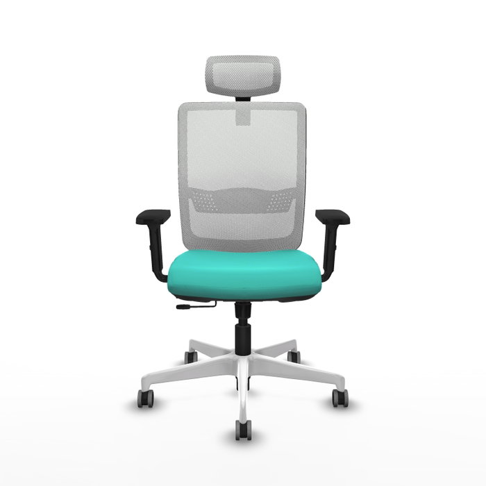 PIQUERAS Y CRESPO Silla de oficina Haches Turquesa y Blanco PIQUERAS Y CRESPO Silla de oficina Haches Turquesa y Blanco