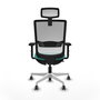 PIQUERAS Y CRESPO Silla de oficina Haches Turquesa y Blanco