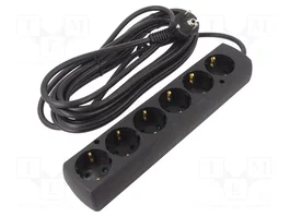 JONEX Prolongador de alimentación 6 tomas 5m