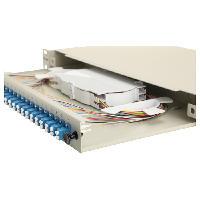 EQUIP Caja de empalme de fibra óptica 24-Port LC-Duplex OS2 1U