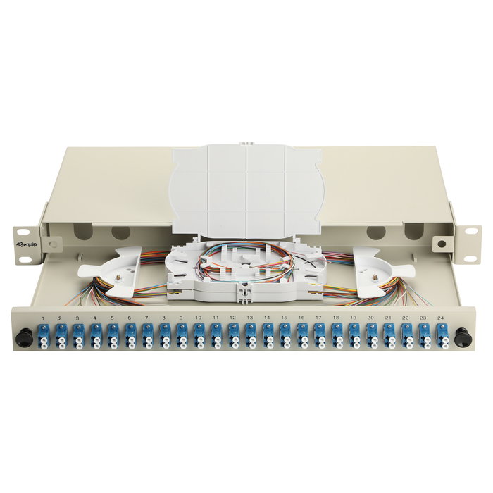 EQUIP Caja de empalme de fibra óptica 24-Port LC-Duplex OS2 1U