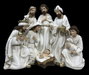 DKD Home Decor Set de 2 Figuras de Nacimiento de Resina, Blanco y Multicolor, 23x12,5x19,5 cm