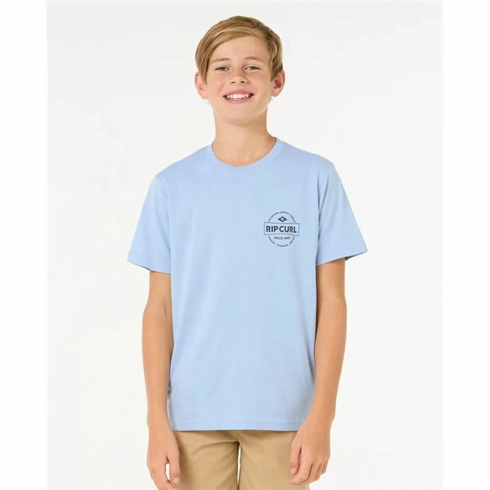 Camiseta de Manga Corta Infantil Rip Curl Rip Curl Staple Tee Azul