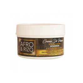 Afro And Rizo Crema de Peinar Desenredante Hidratación y Brillo 8oz - Sin Sulfatos ni Parabenos