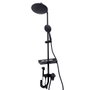 Conjunto de ducha monomando en negro con acabado en latón y zinc
