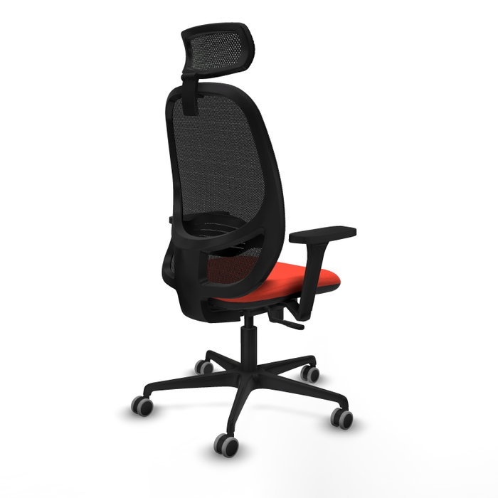 PIQUERAS Y CRESPO Silla de oficina Cilanco con mecanismo Sincro, Naranja oscuro y Negro