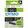 DYMO D1 Etiquetas estándar - Blanco sobre Negro - 12mm x 7m
