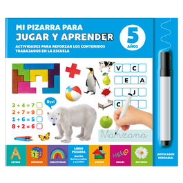 BOOKIT Pizarra para Jugar y Aprender 5 Años español 30,5x26cm 20 páginas con rotulador borrable