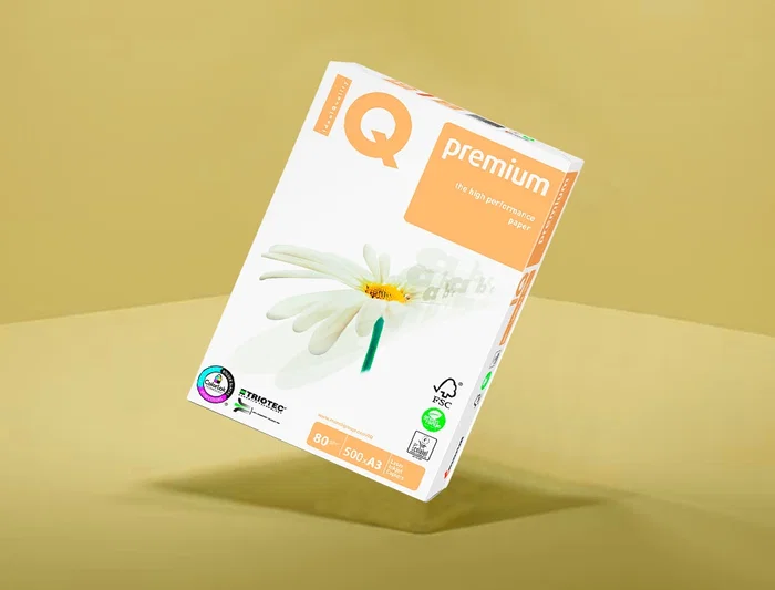 Iq premium Papel Multifuncion Din A3 80 gramos Paquete 500 Hojas ColorLok Blanco