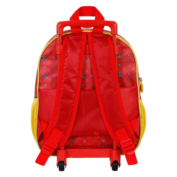 One Piece Mochila 3D con Ruedas Pequeña Luffy Rojo