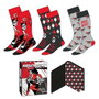 Cerdá Pack de 3 pares de calcetines Harley Quinn DC Comics, talla 36-43