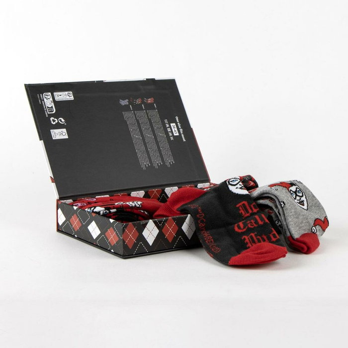 Cerdá Pack de 3 pares de calcetines Harley Quinn DC Comics, talla 36-43 Cerdá Pack de 3 pares de calcetines Harley Quinn DC Comics, talla 36-43