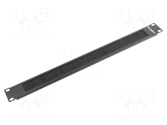 Lanberg Panel pasacables con cepillo AK-1101-B 1U Negro