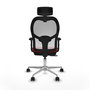 PIQUERAS Y CRESPO Silla de oficina Jorquera Sincro/Traslack Rojo y Blanco