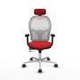 PIQUERAS Y CRESPO Silla de oficina Jorquera Sincro/Traslack Rojo y Blanco