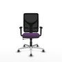 PIQUERAS Y CRESPO Silla de oficina Motilla con mecanismo Sincro/Traslack Morado y Negro