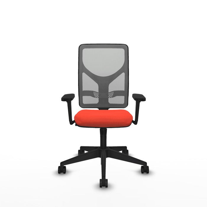 PIQUERAS Y CRESPO Silla de oficina Motilla con mecanismo Sincro, Tela Naranja oscuro y Malla Gris PIQUERAS Y CRESPO Silla de oficina Motilla con mecanismo Sincro, Tela Naranja oscuro y Malla Gris