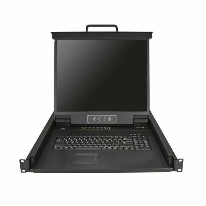 StarTech Consola KVM de 16 puertos con monitor LCD de 19 pulgadas RKCONS1916K