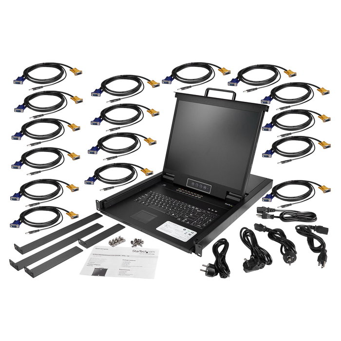 StarTech 1 HE 16 Port KVM Konsole für Server Racks - 48,26 cm 19 Zoll