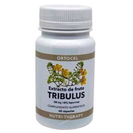 ORTOCEL NUTRI-THERAPY Tribulus Terrestris 500mg 60 Cápsulas - Extracto Estandarizado 40% Saponinas - Apoyo Sexual