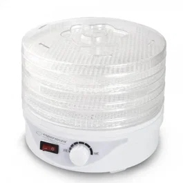 Esperanza EKD003 Deshidratador de Alimentos 250 W, 4 Bandejas, Termostato Ajustable, Color Transparente y Blanco
