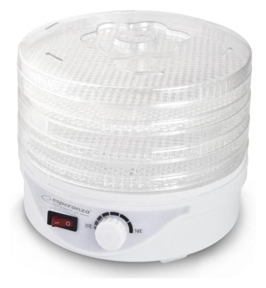 Esperanza Ekd003 Deshidratador de Alimentos, Blanco 250 W Esperanza Ekd003 Deshidratador de Alimentos, Blanco 250 W