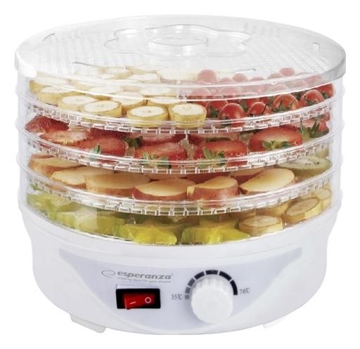 Esperanza Ekd003 Deshidratador de Alimentos, Blanco 250 W Esperanza Ekd003 Deshidratador de Alimentos, Blanco 250 W