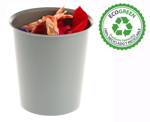 Archivo 2000 Papelera Ecogreen de 18 litros Gris Archivo 2000 Papelera Ecogreen de 18 litros Gris