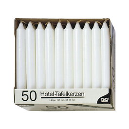 PAPSTAR Vela de 19.6 cm blanca