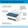 HP ScanJet Enterprise Flow 9000 s1 Escáner alimentado con hojas A3 hasta 600 x 600 DPI 80 ppm/160 ipm ADF 100 páginas Azul y Blanco