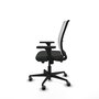 PIQUERAS Y CRESPO Silla de oficina Haches con mecanismo Sincro/Traslack, Negro y Blanco