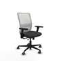 PIQUERAS Y CRESPO Silla de oficina Haches con mecanismo Sincro/Traslack, Negro y Blanco