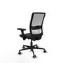 PIQUERAS Y CRESPO Silla de oficina Haches con mecanismo Sincro/Traslack, Negro y Blanco