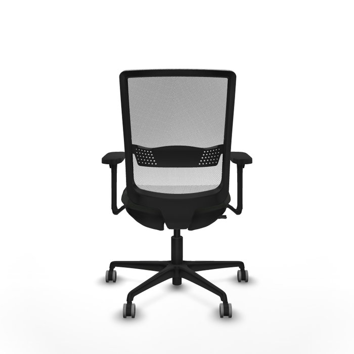 PIQUERAS Y CRESPO Silla de oficina Haches con mecanismo Sincro/Traslack, Negro y Blanco