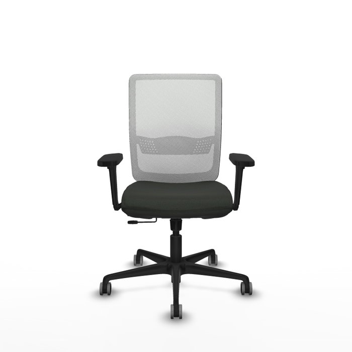 PIQUERAS Y CRESPO Silla de oficina Haches con mecanismo Sincro/Traslack, Negro y Blanco