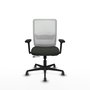 PIQUERAS Y CRESPO Silla de oficina Haches con mecanismo Sincro/Traslack, Negro y Blanco