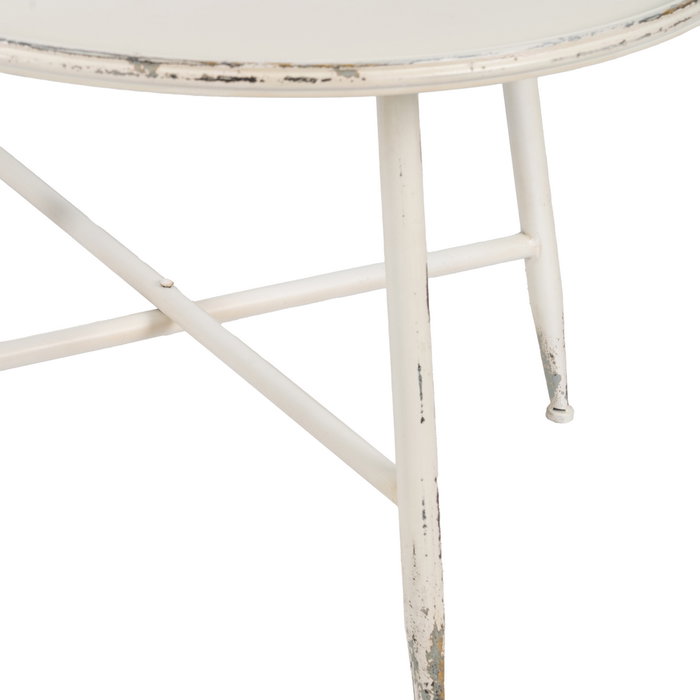 Ixia Mesa de Centro Crema Metal 75 x 75 x 50 cm Ixia Mesa de Centro Crema Metal 75 x 75 x 50 cm