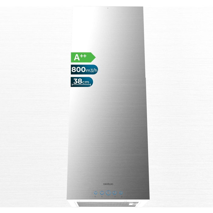 Cecotec Campana isla acero inox Bolero Flux ICT 388000 A++ 800m3/h LED 38cm táctil